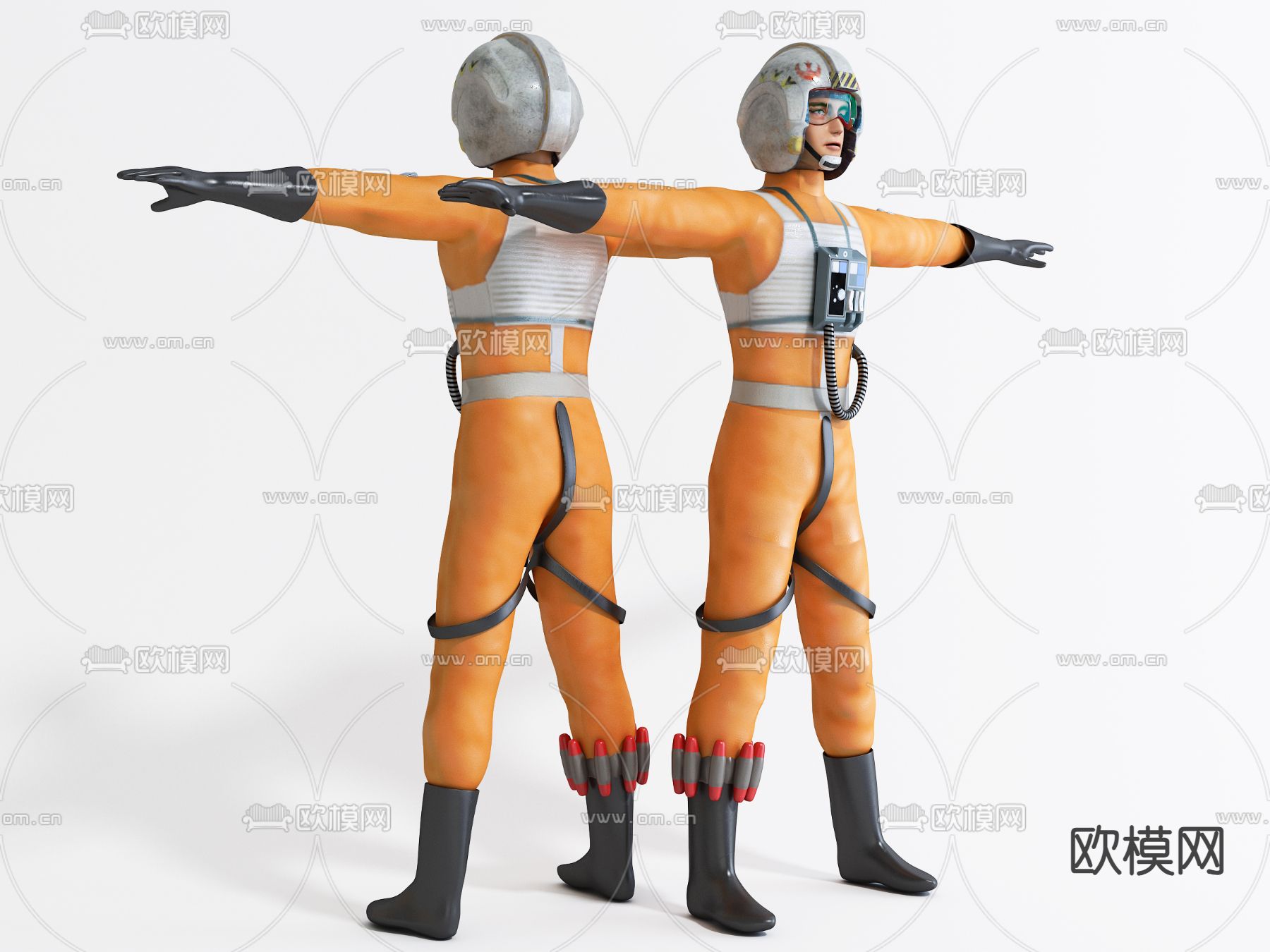 航天人物 太空人 宇航员3d模型下载