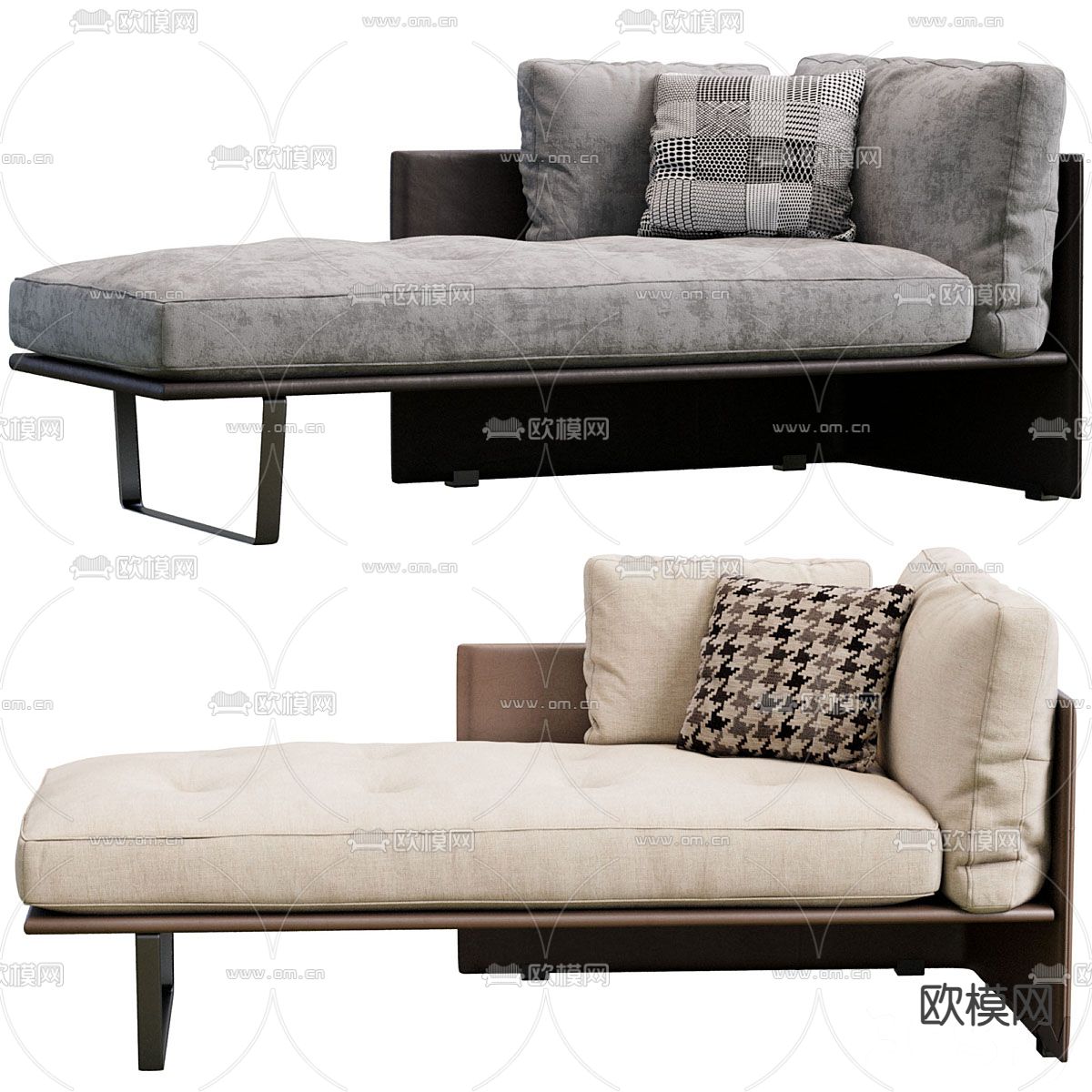 minotti贵妃椅 休闲沙发3d模型下载（渲染图2）