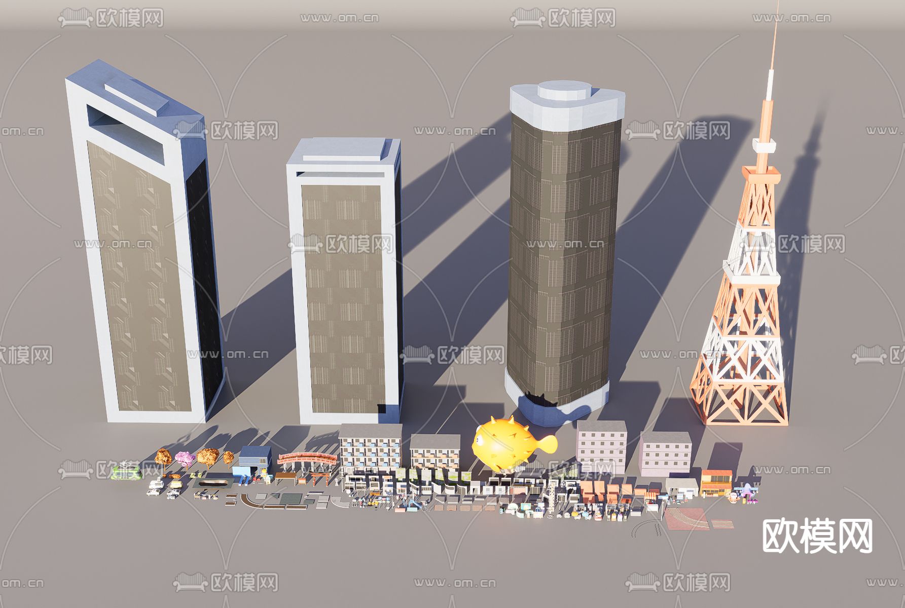 汽车 小车 轿车 摩托车3d模型下载（渲染图4）