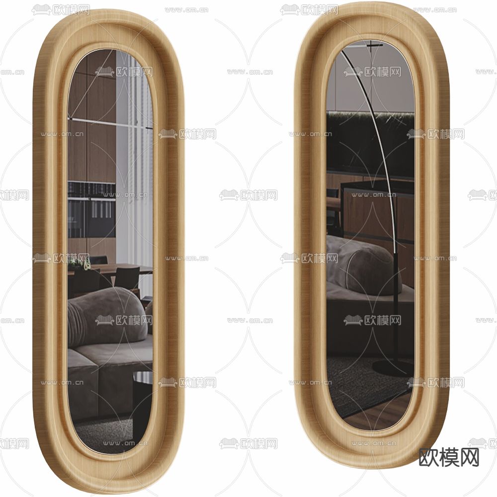 镜子 全身镜 反光镜3d模型下载