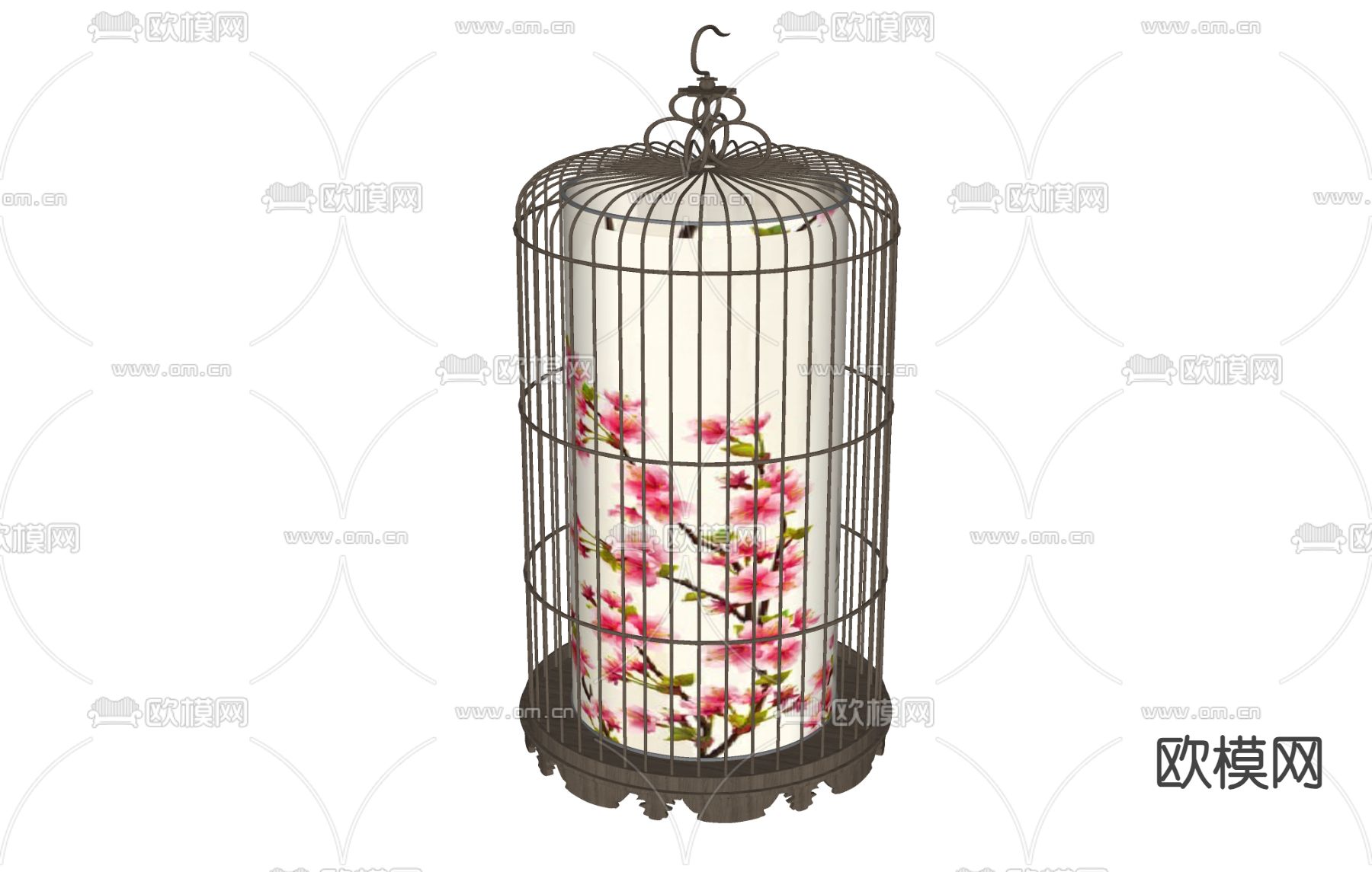 中式灯笼su模型下载（渲染图1）