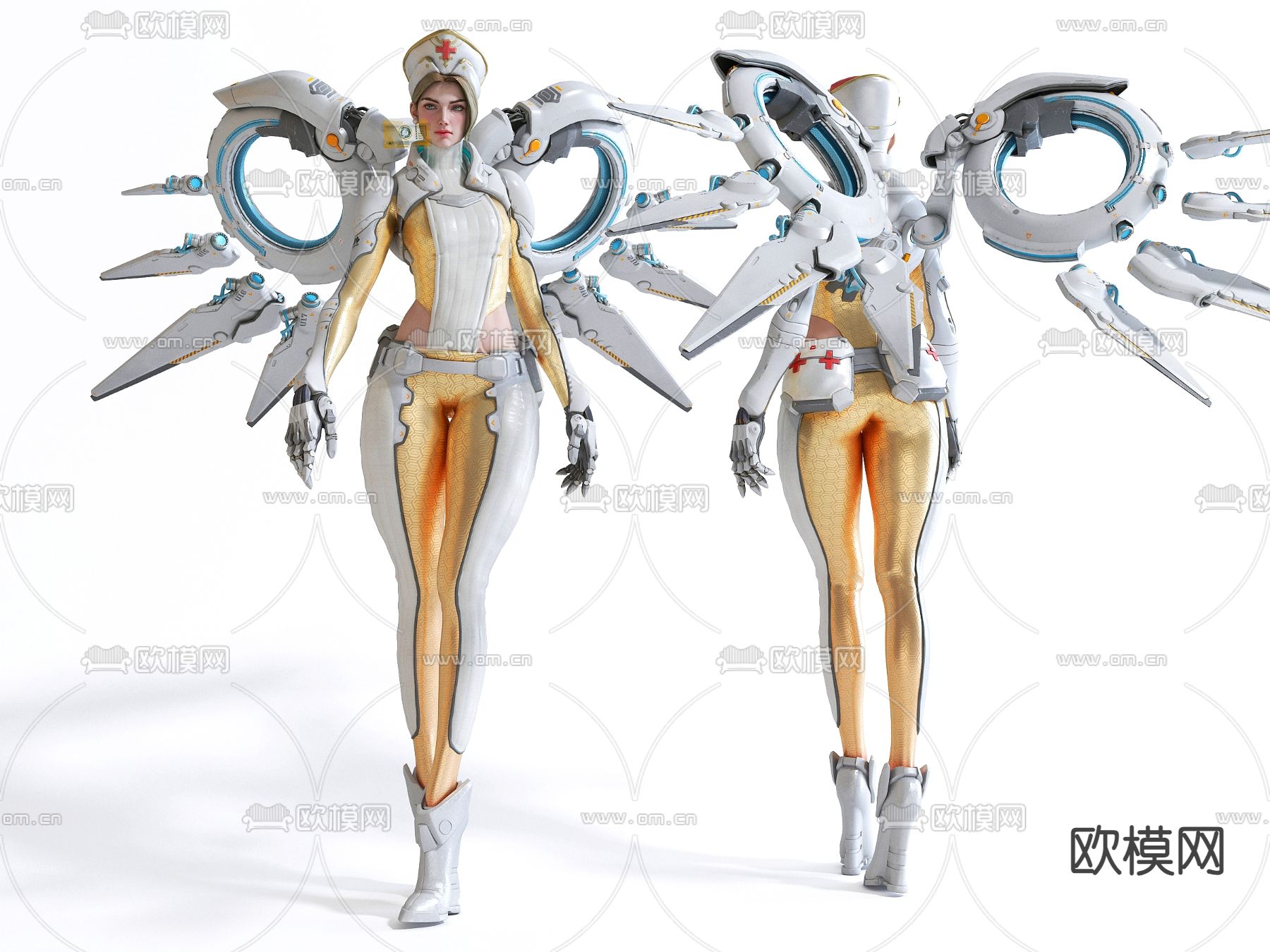 动漫人物 机甲战士3d模型下载