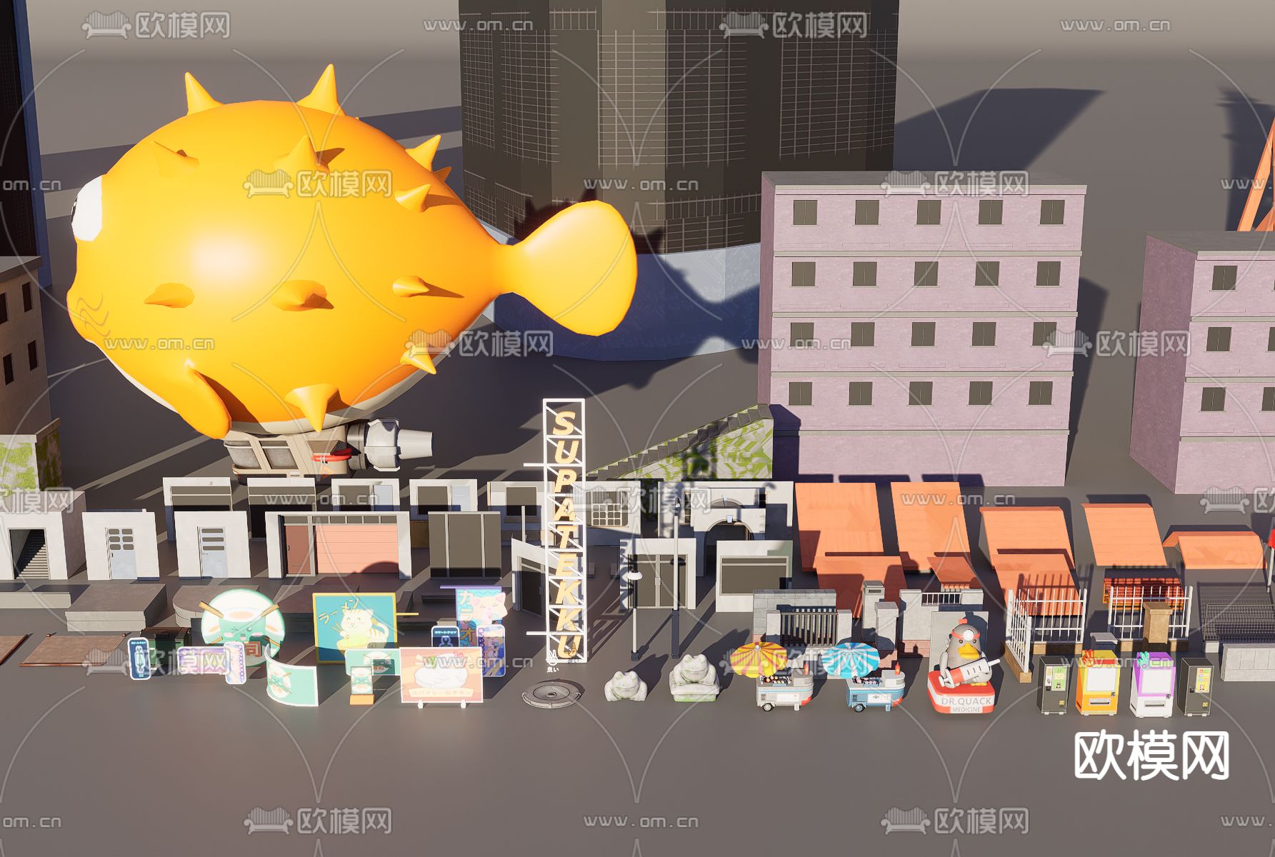 汽车 小车 轿车 摩托车3d模型下载（渲染图2）