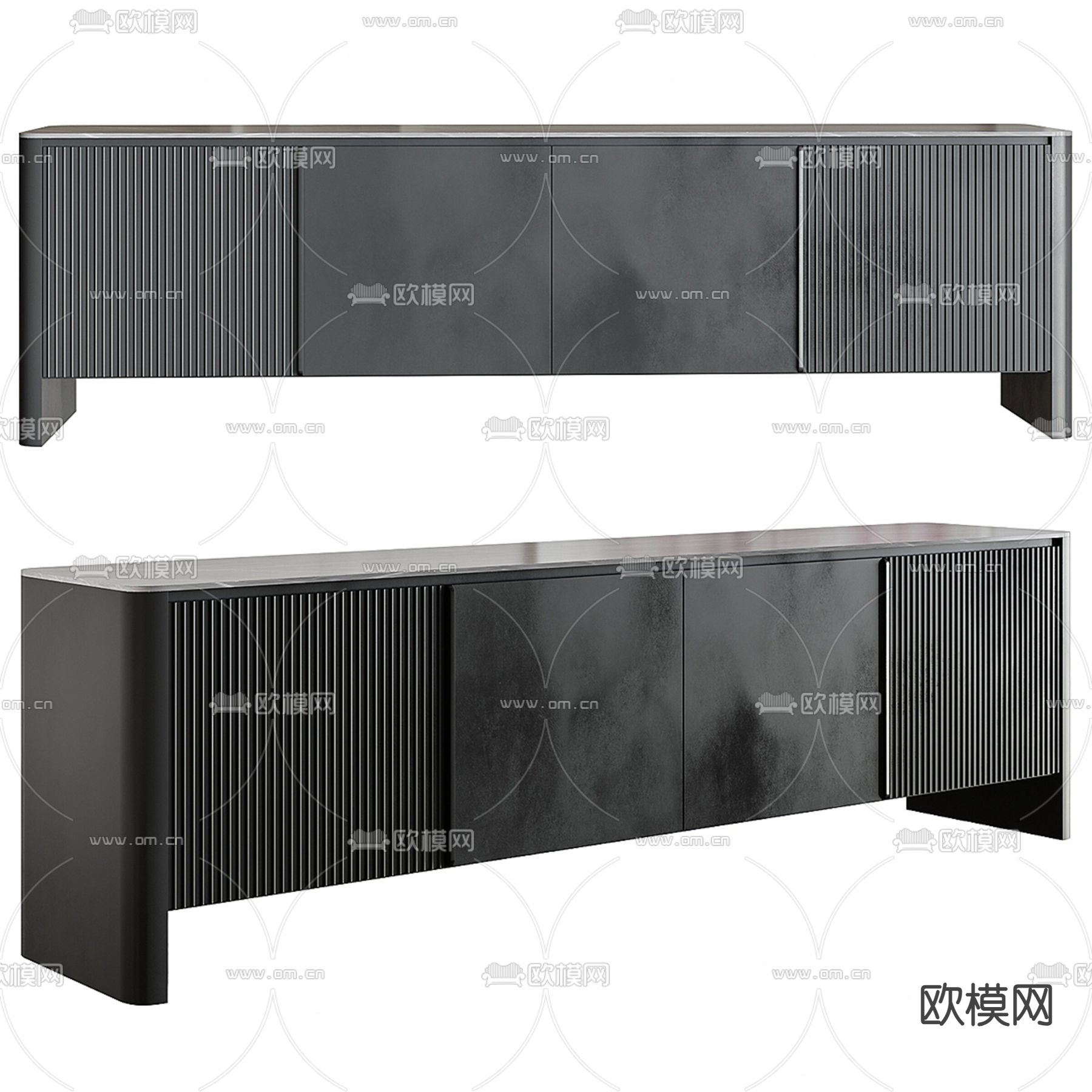 现代电视柜3d模型下载