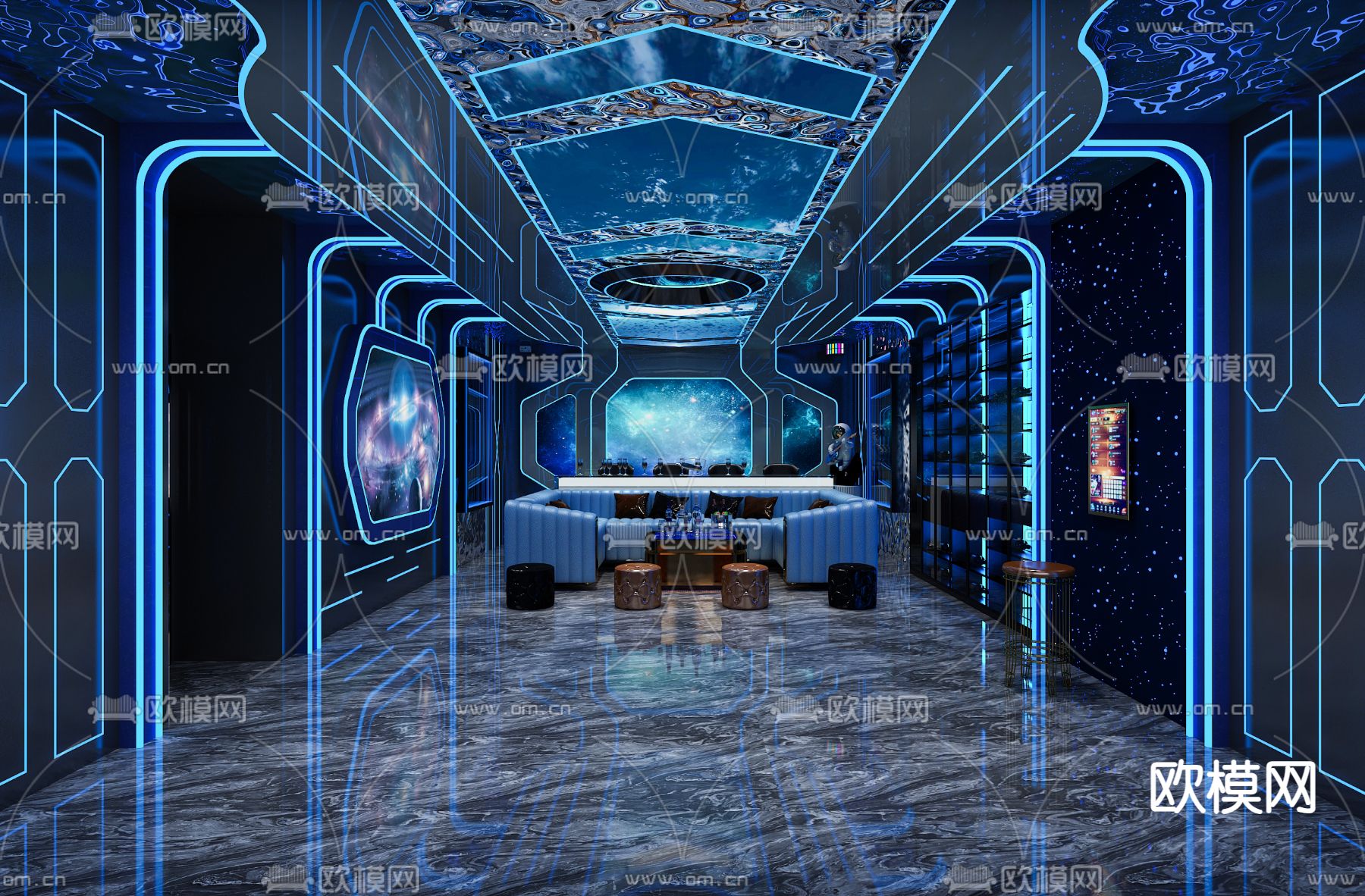 娱乐会所包间 KTV 包厢 派对房3d模型下载