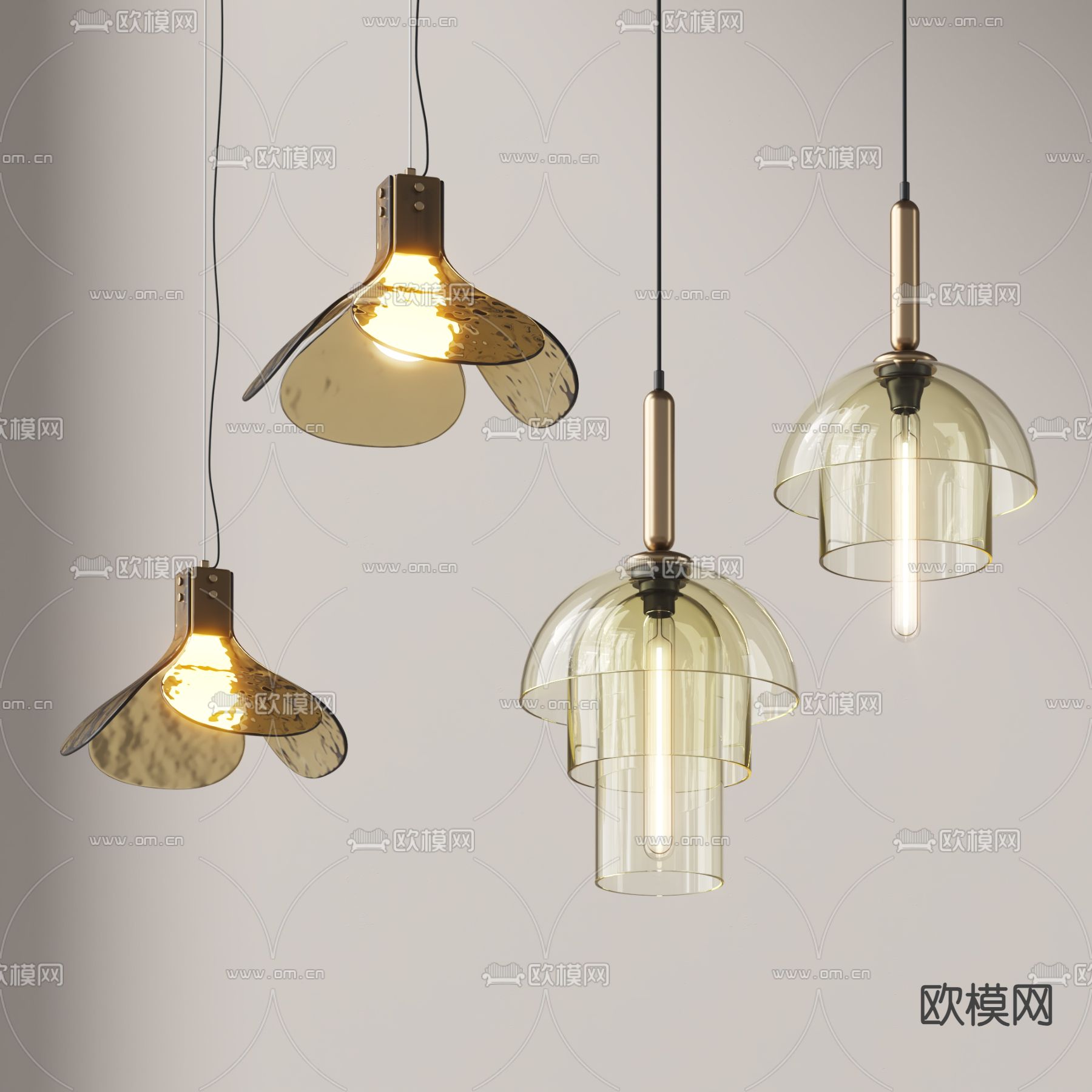 北欧小吊灯 吧台吊灯3d模型下载