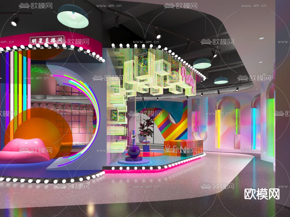 潮玩儿童游乐区3d模型下载（渲染图2）