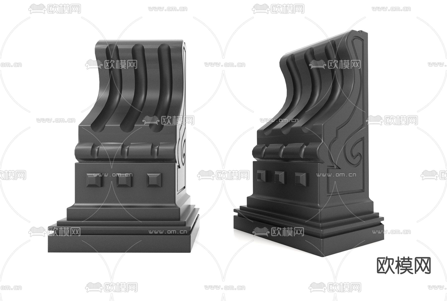 梁托柱头3d模型下载