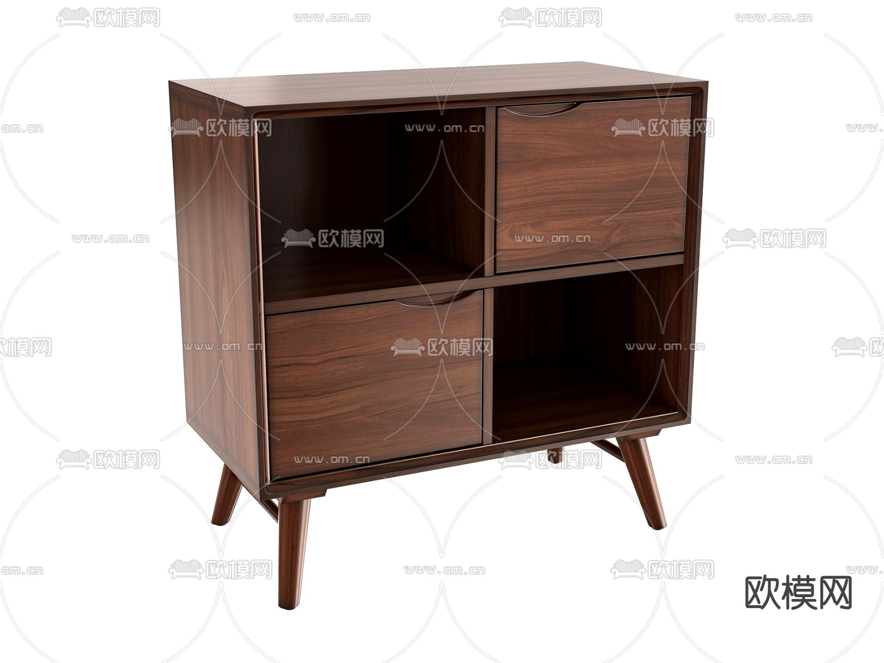 实木收纳柜 斗柜 边柜3d模型下载