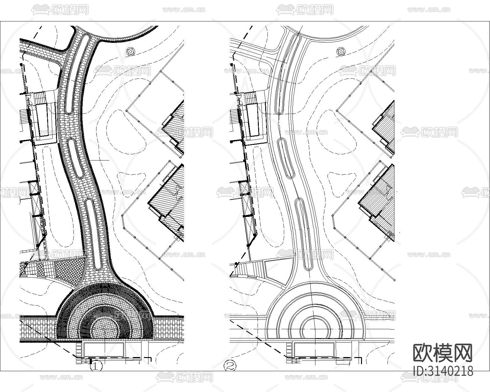 私家花园局部区域园建CAD施工图下载（渲染图4）