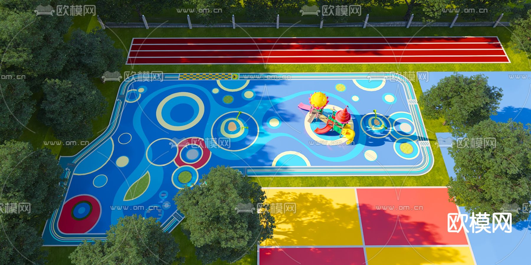 口袋公园 儿童活动区3d模型下载