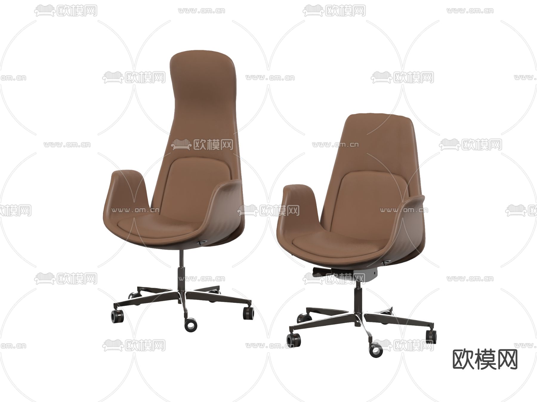 皮革办公椅 大班椅 老板椅3d模型下载