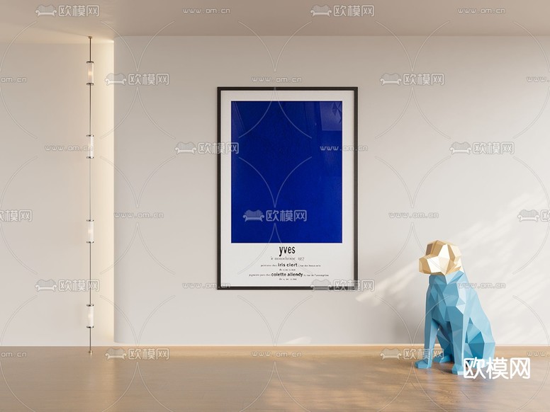 现代挂画 装饰画su模型下载(渲染图2)