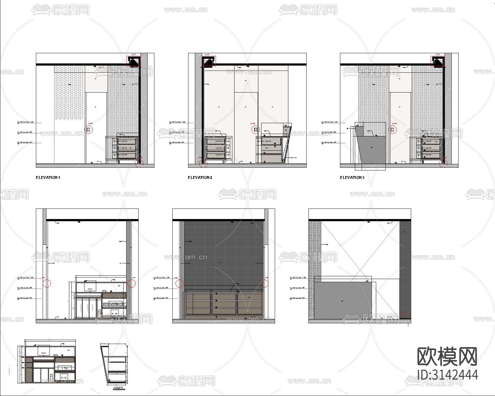 服装店收银台cad大样图下载