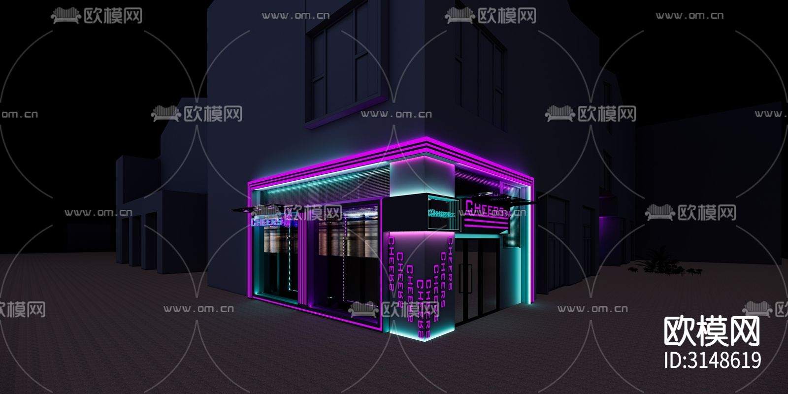现代酒吧装修效果图下载（渲染图4）