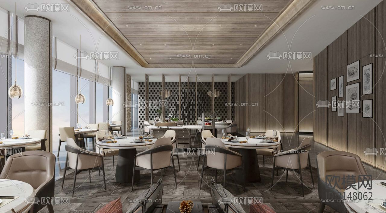 现代酒店民宿装修效果图下载（渲染图9）