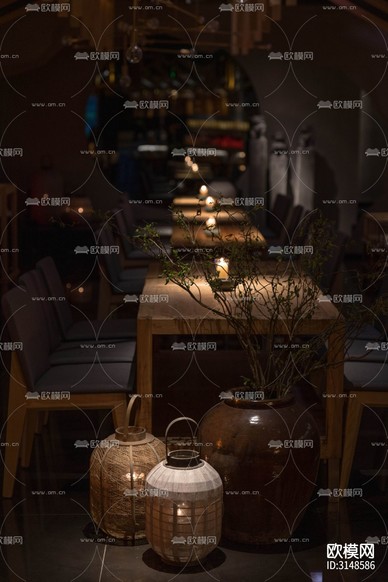 新中式酒吧裝修效果圖下載(渲染圖3)