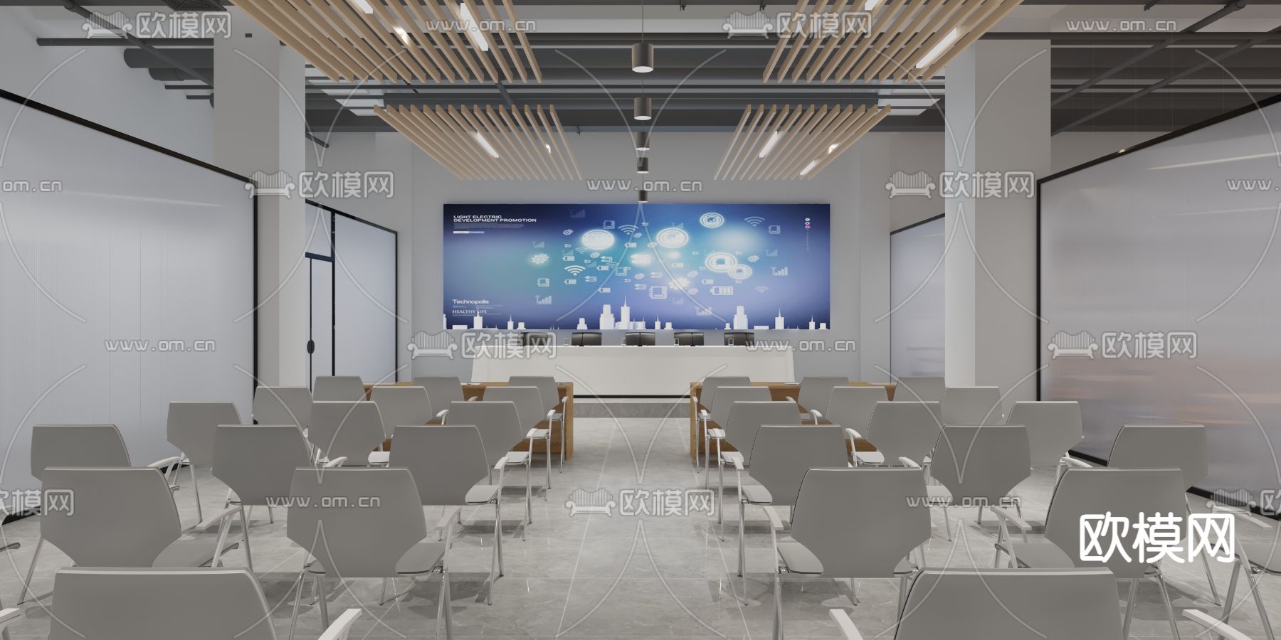 企业食堂 员工食堂3d模型下载（渲染图5）