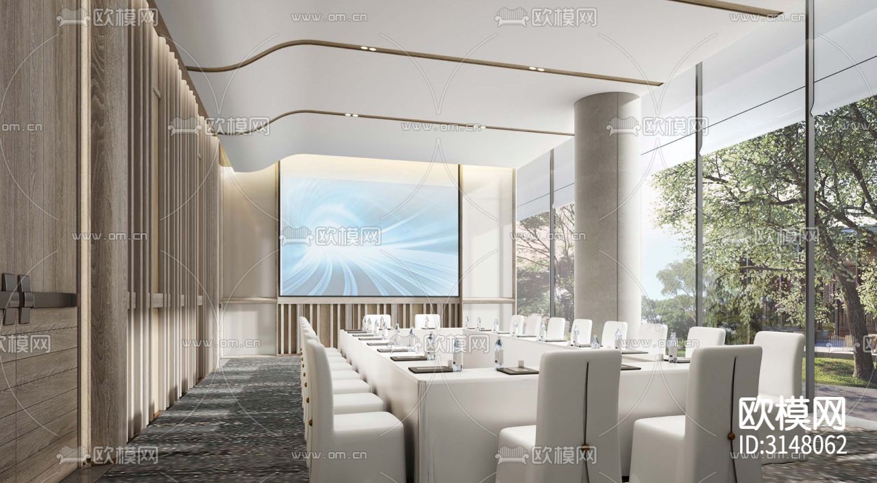 现代酒店民宿装修效果图下载（渲染图7）