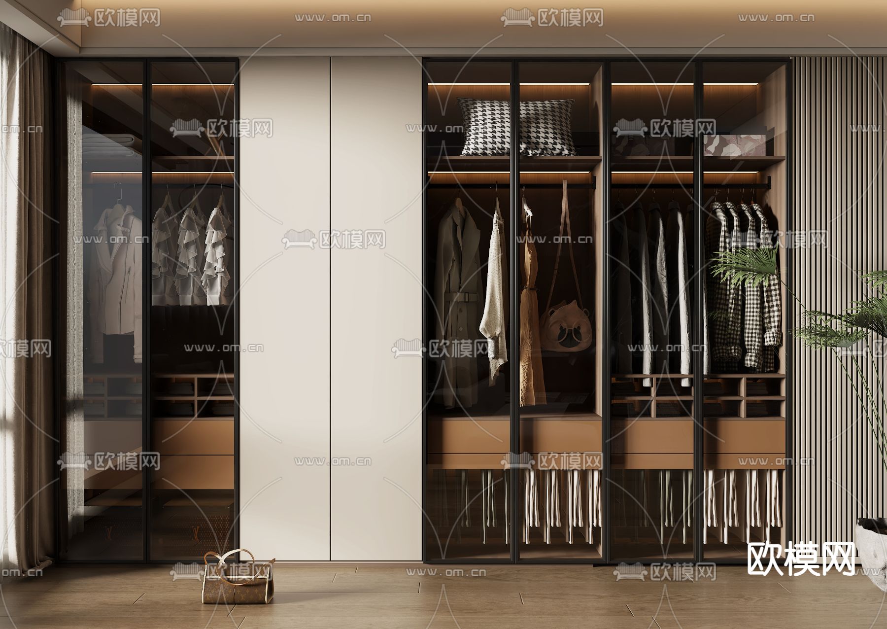 现代衣柜 衣橱3d模型下载