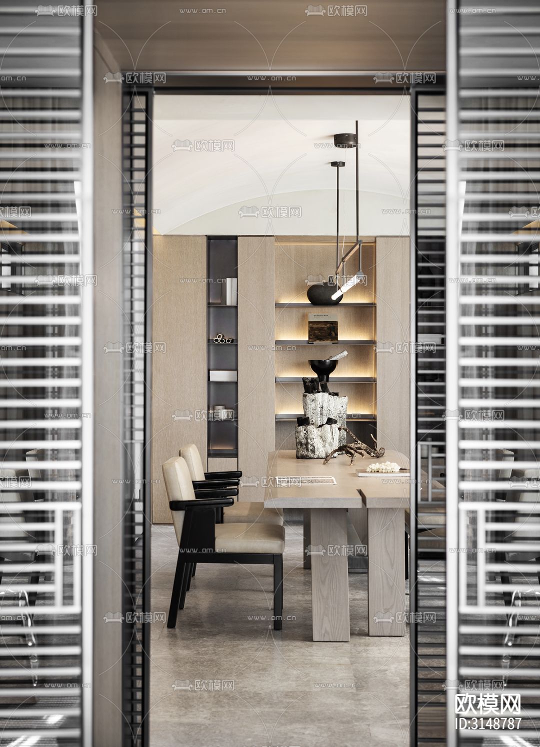 侘寂平层装修效果图下载（渲染图8）