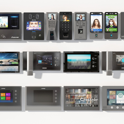  指纹机 人脸识别机 打卡机su模型 