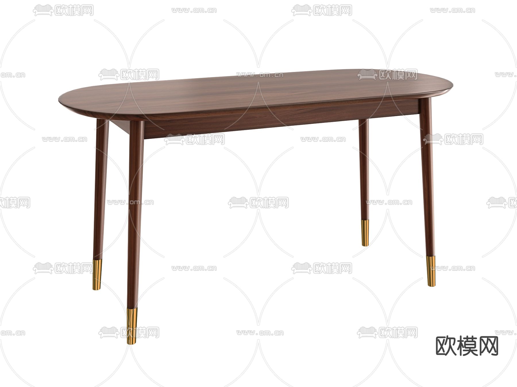 实木餐桌3d模型下载