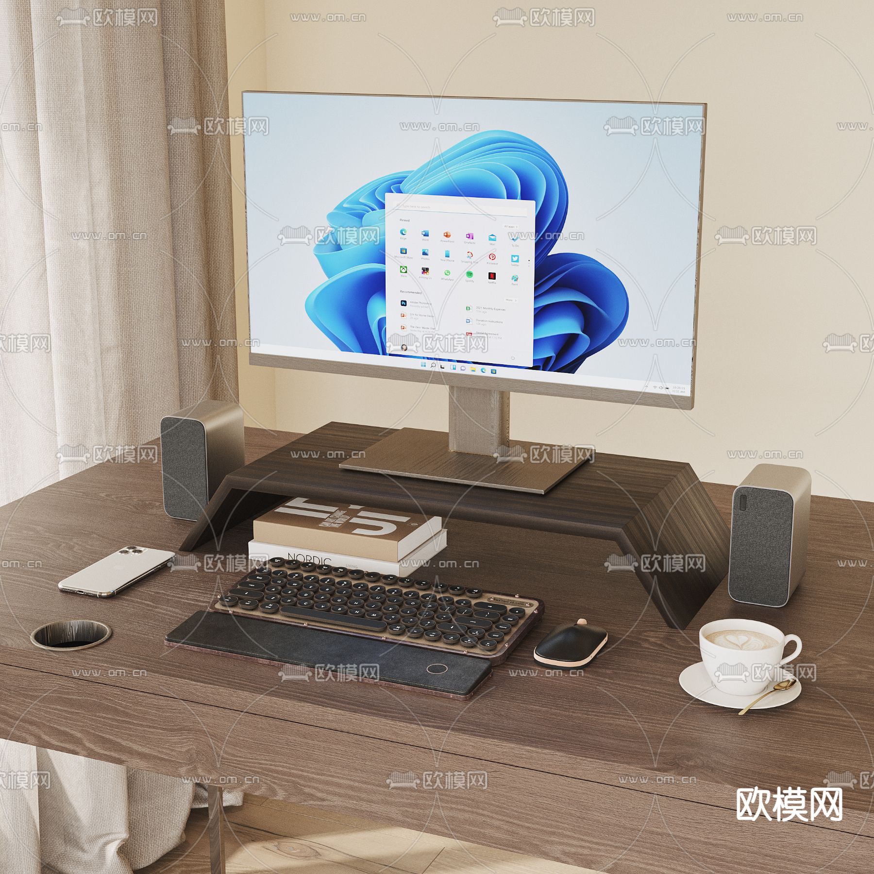 台式电脑 显示屏3d模型下载