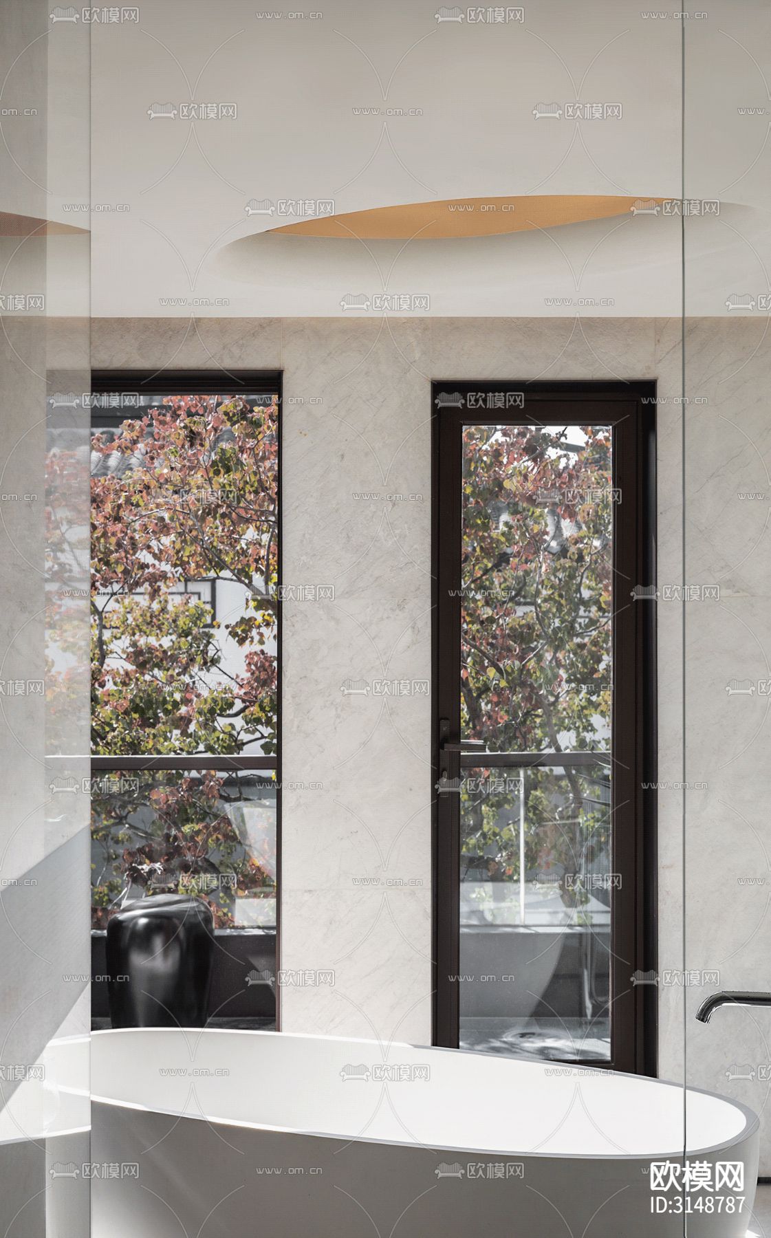 侘寂平层装修效果图下载（渲染图3）