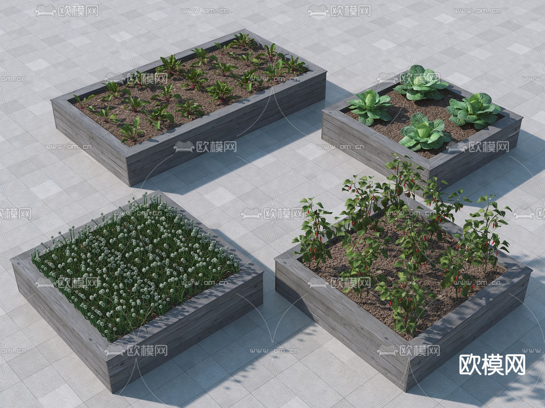 菜地 田地 菜园3d模型下载