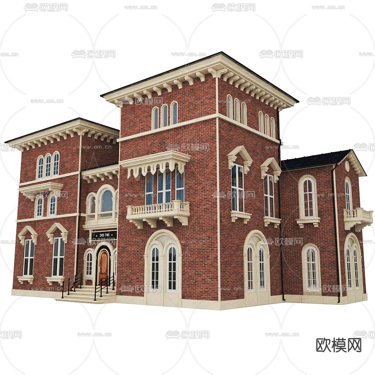 欧式别墅3d模型下载