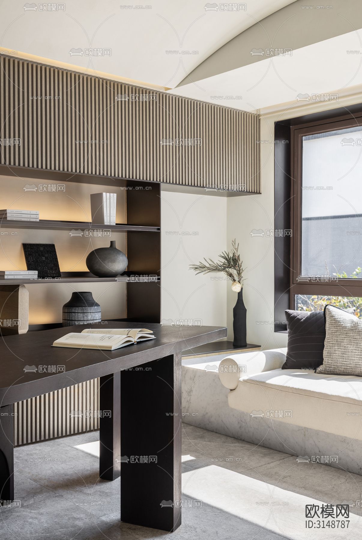 侘寂平层装修效果图下载（渲染图13）