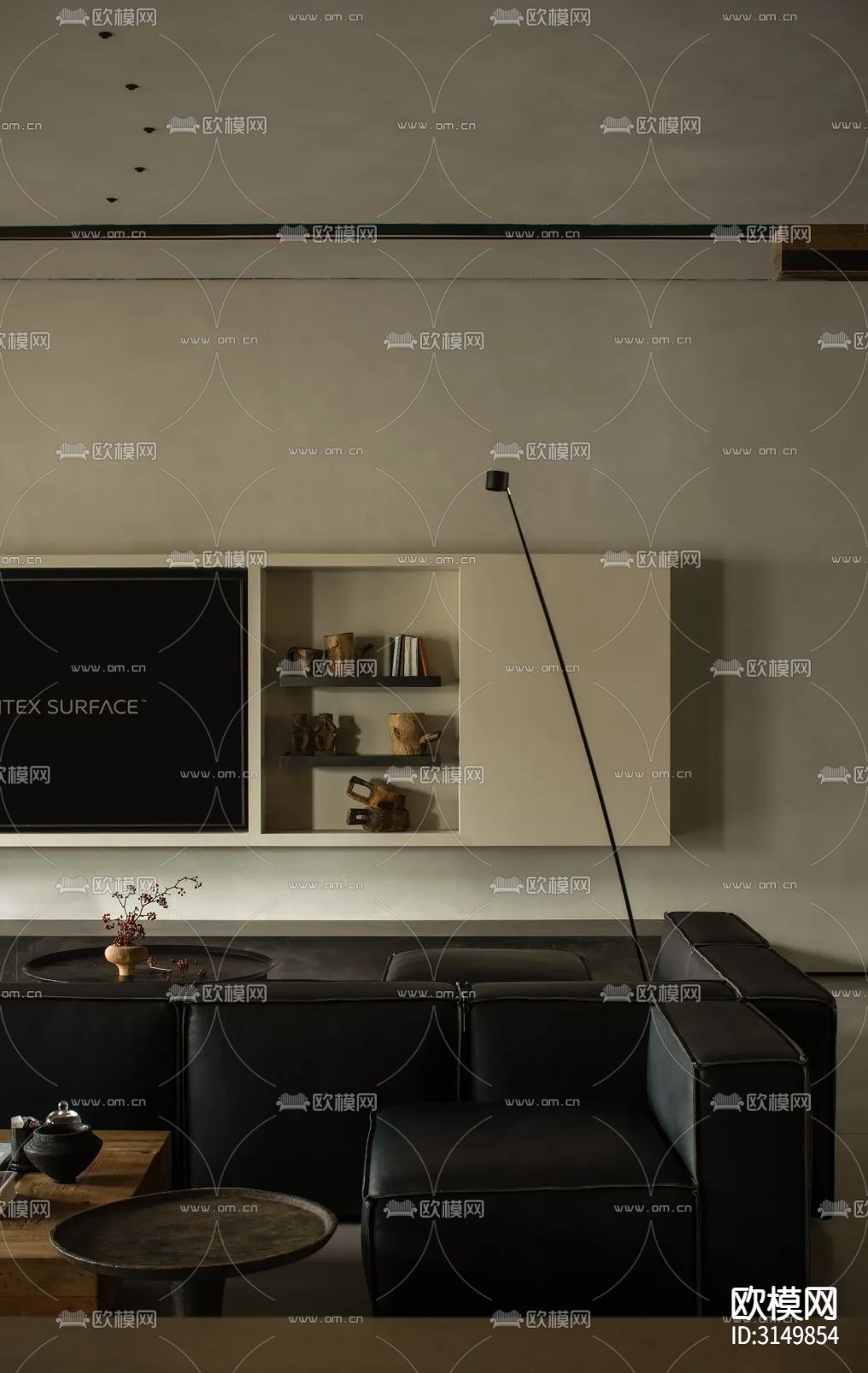 高级灰咖啡奶茶装修效果图下载（渲染图1）