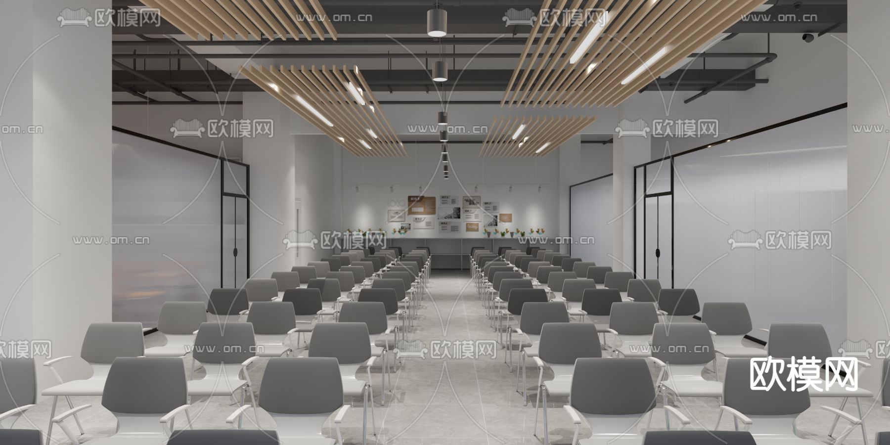 企业食堂 员工食堂3d模型下载（渲染图2）