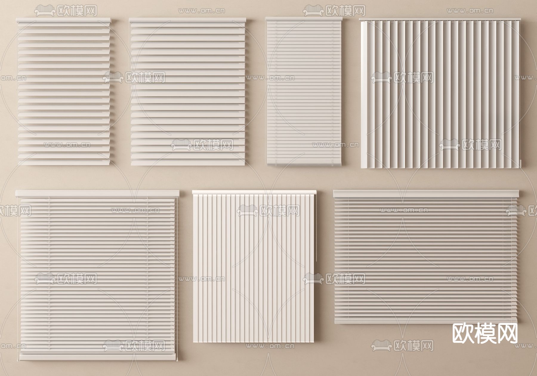 百叶帘 百叶窗帘 梦幻帘3d模型下载