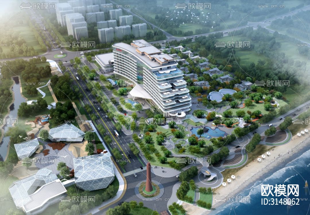 现代酒店民宿装修效果图下载（渲染图11）