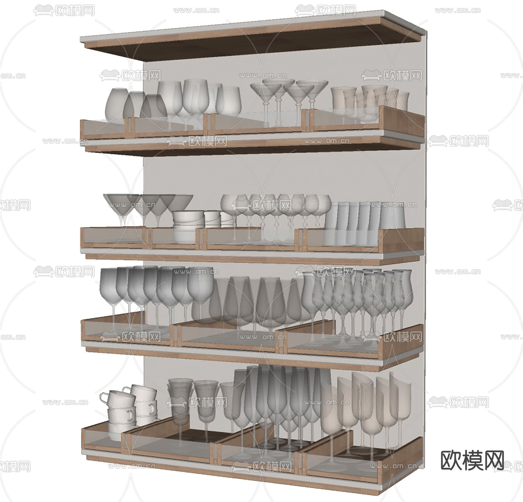 茶具茶壶 杯子 酒杯su模型下载（渲染图2）