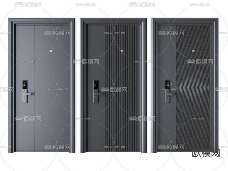 入户门 防盗门 密码门3d模型下载