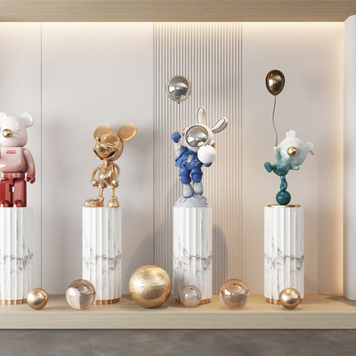  现代雕塑摆件 潮玩 公仔su模型 