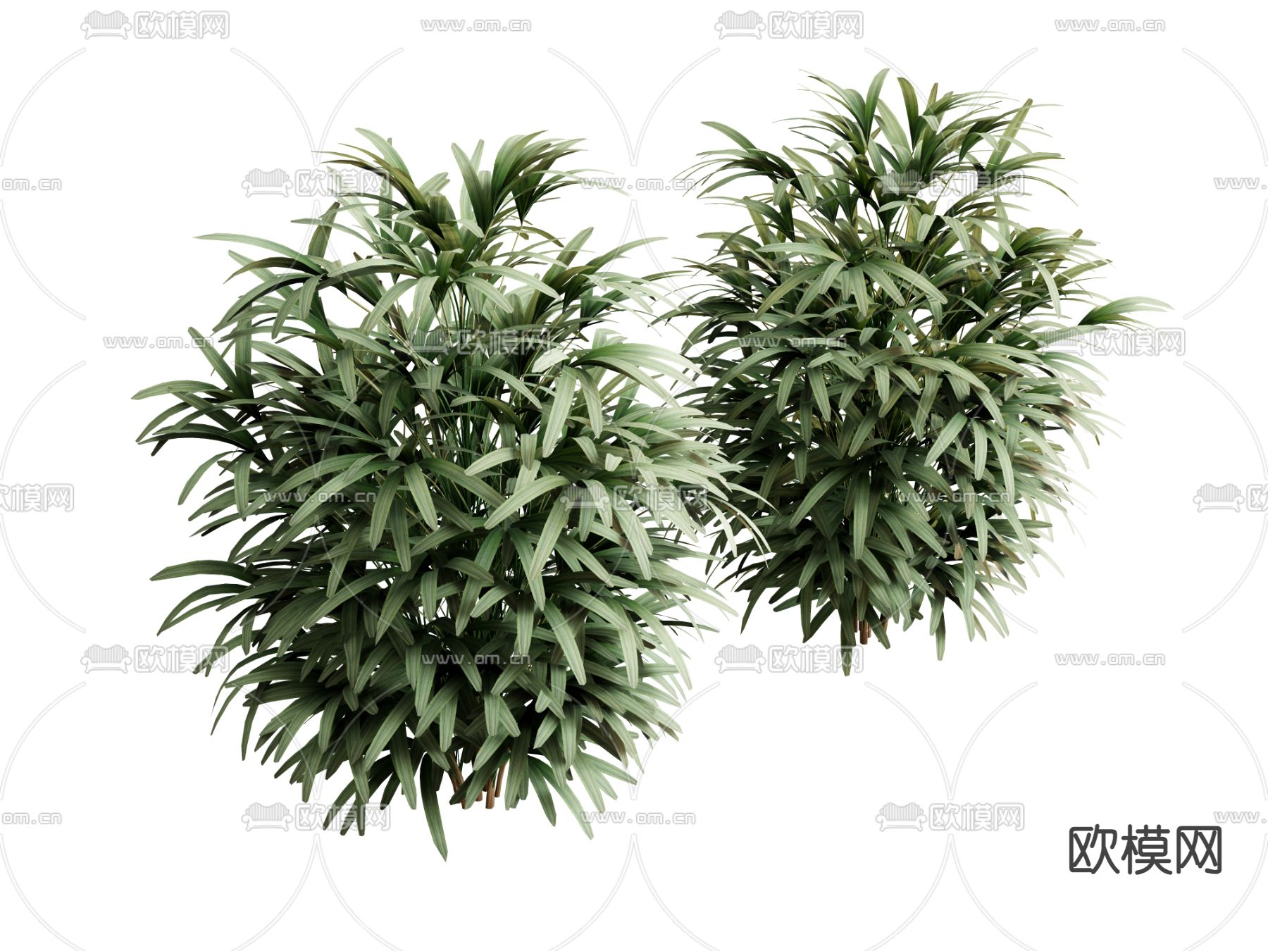 植物 绿植 草垛 灌木su模型下载（渲染图2）