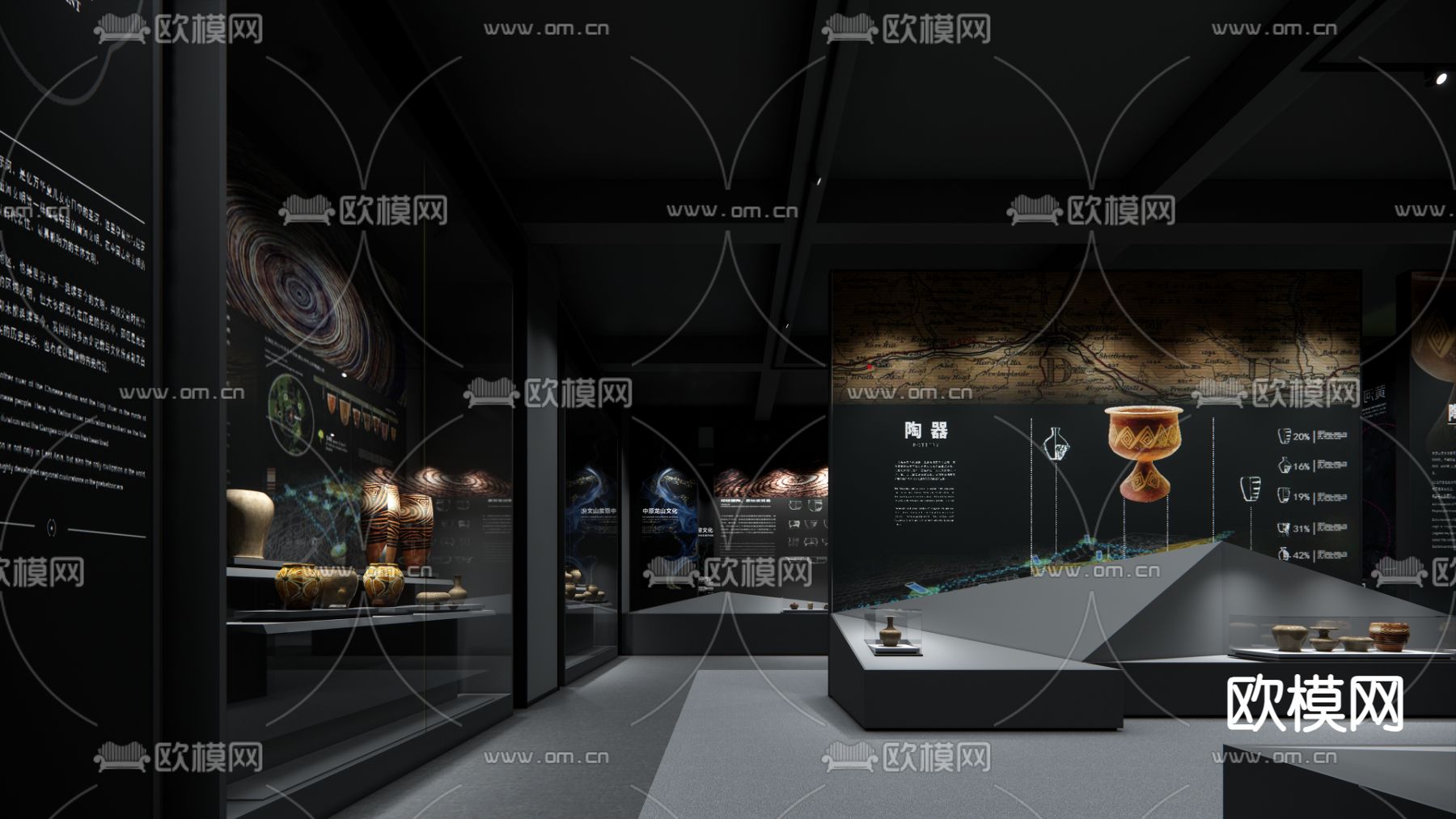 现代博物馆su模型下载（渲染图3）