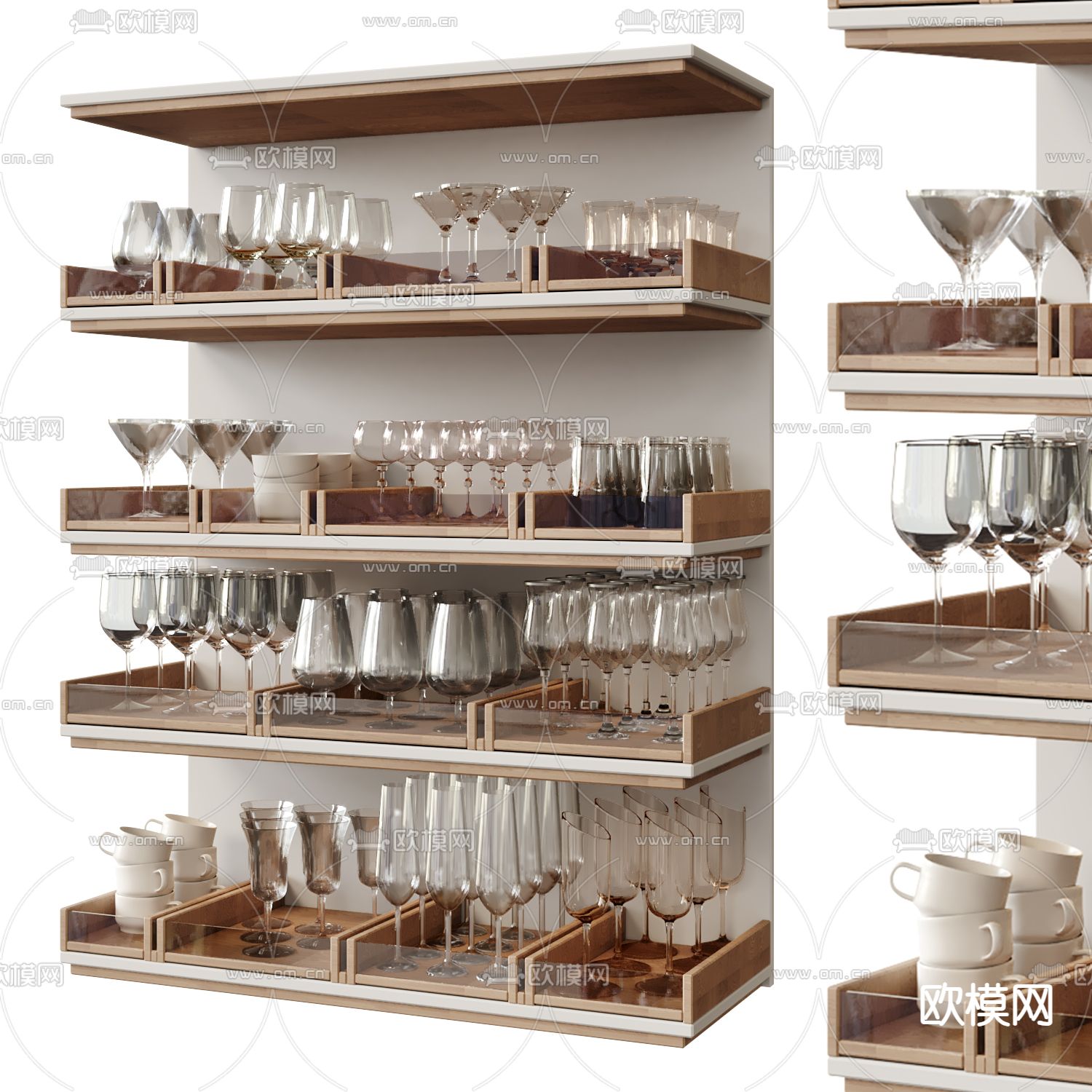 茶具茶壶 杯子 酒杯su模型下载（渲染图1）