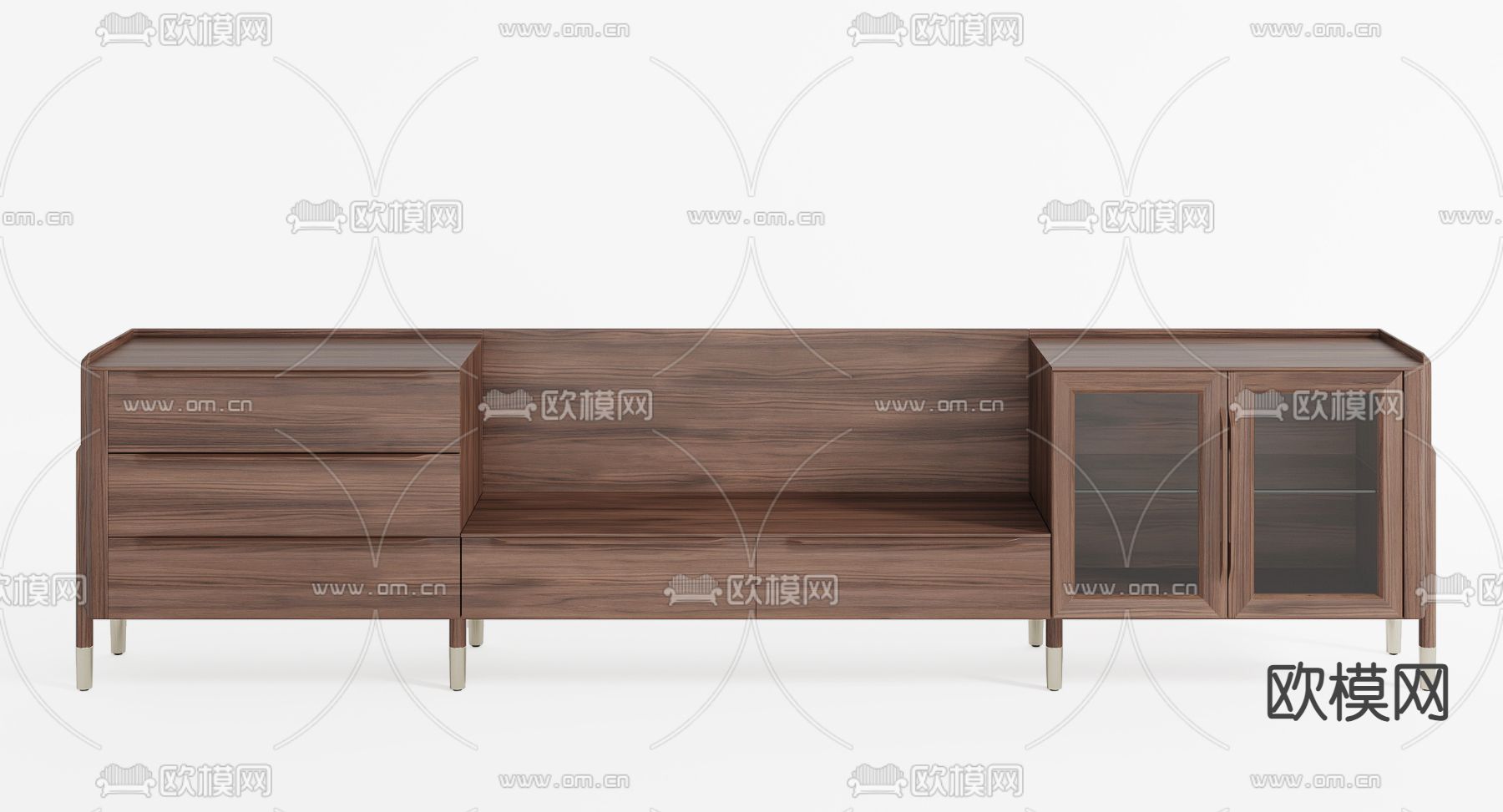 新中式电视柜3d模型下载