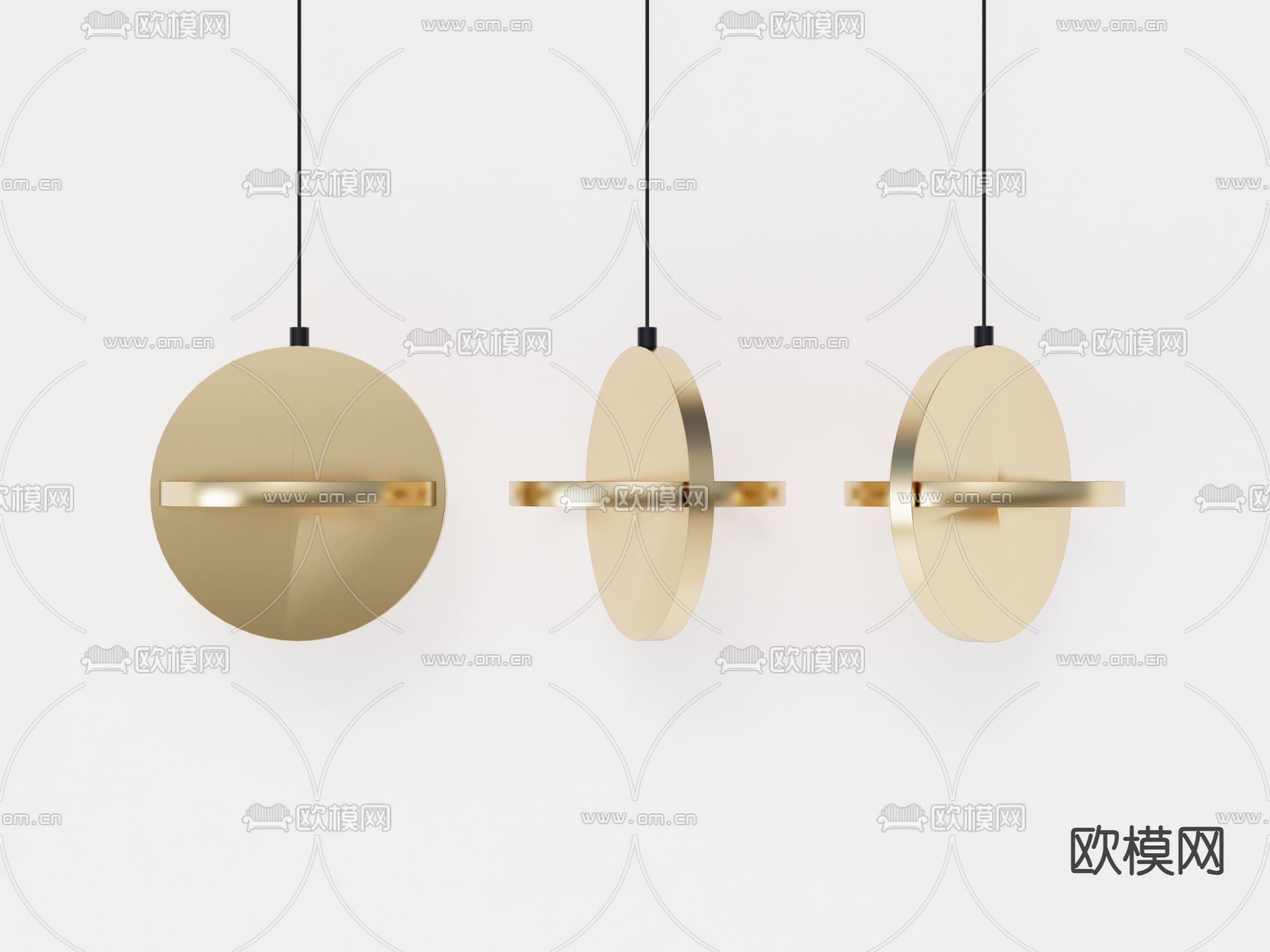 现代小吊灯su模型下载（渲染图1）