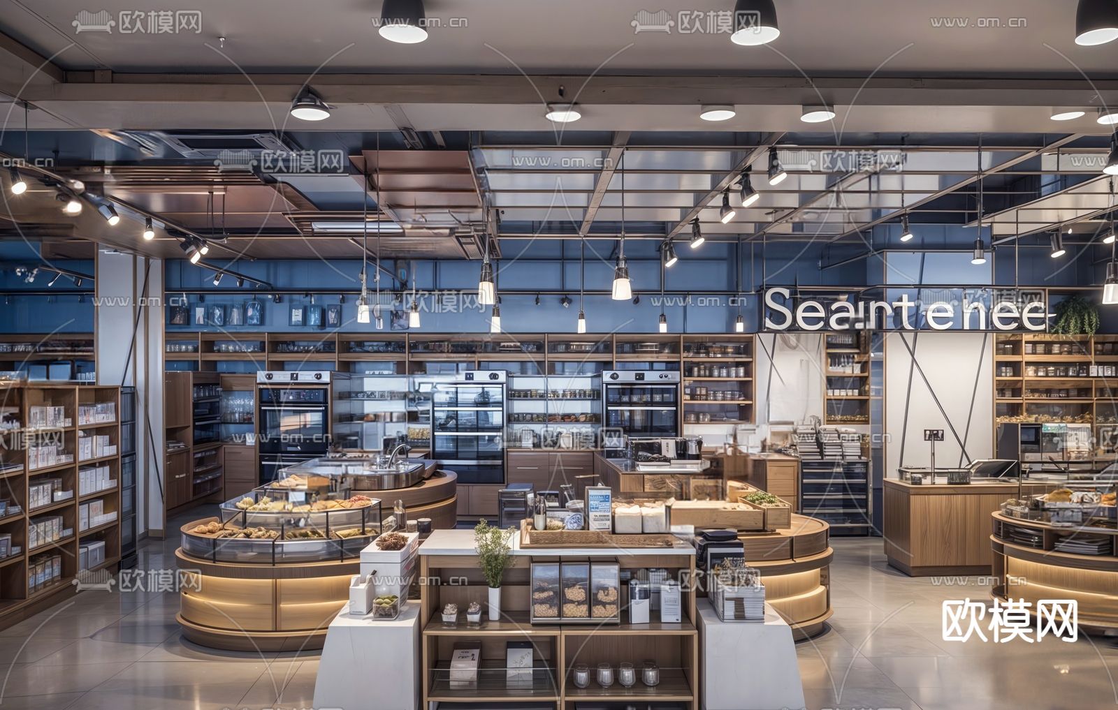 工业风超市su模型下载（渲染图2）