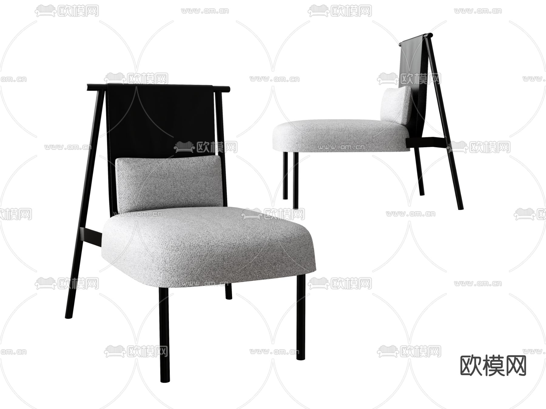 现代椅子 休闲椅su模型下载（渲染图2）