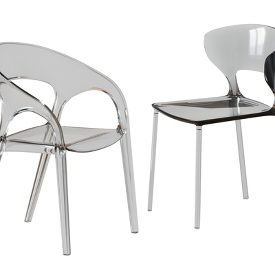 Muuto 亚克力椅子 餐椅3d模型