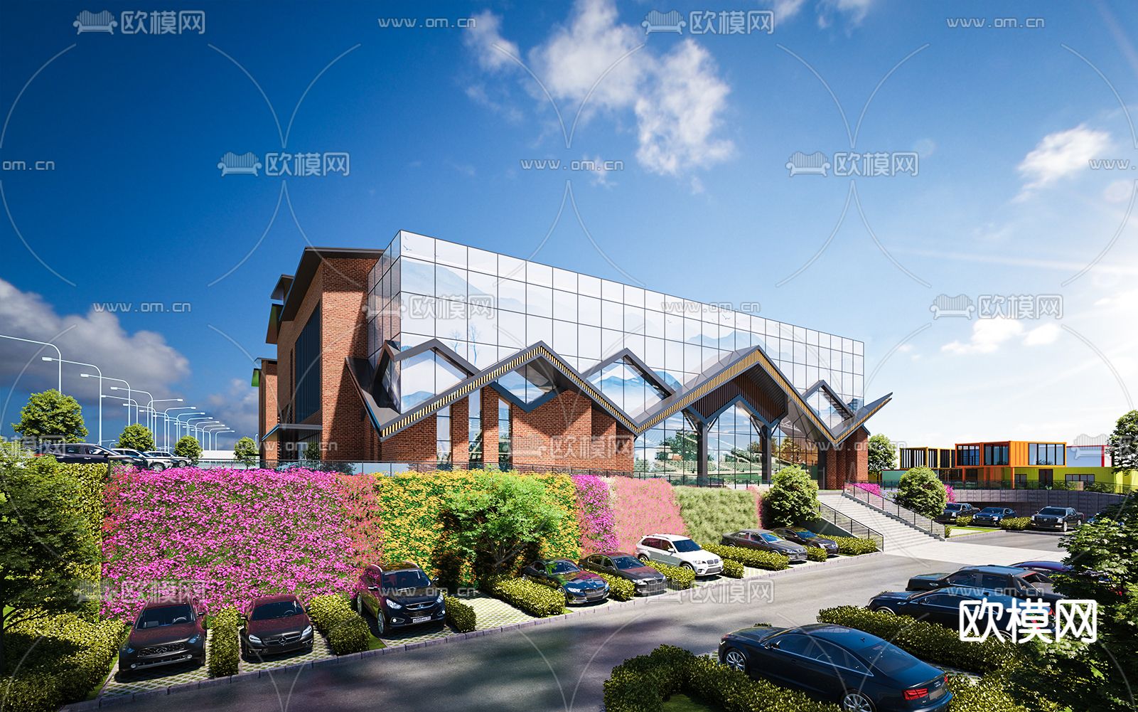 体育馆外观3d模型下载