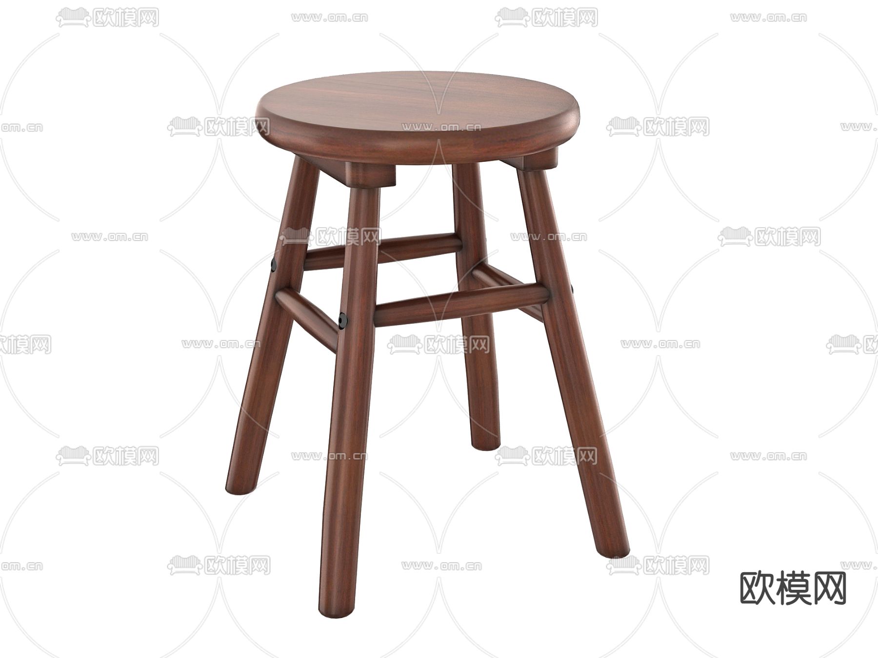 实木吧椅 吧凳 高脚凳3d模型下载