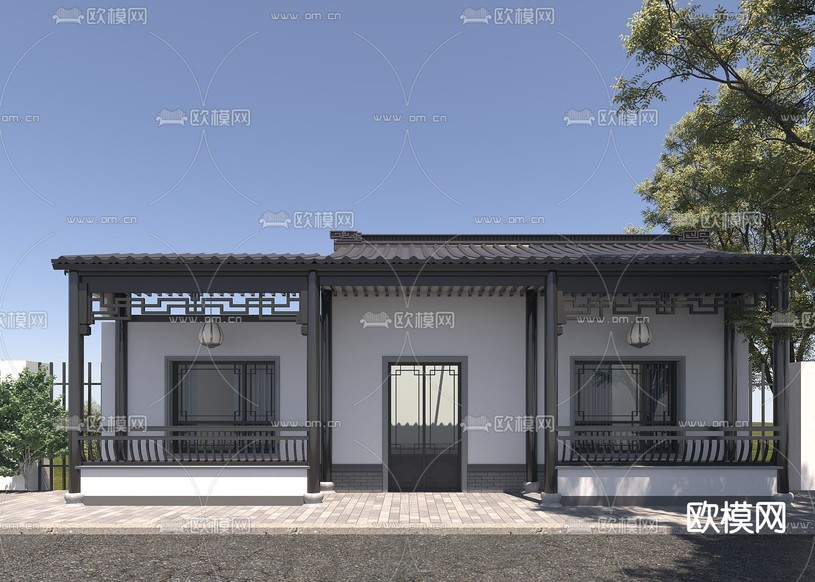 中式建筑 古建筑3d模型下载